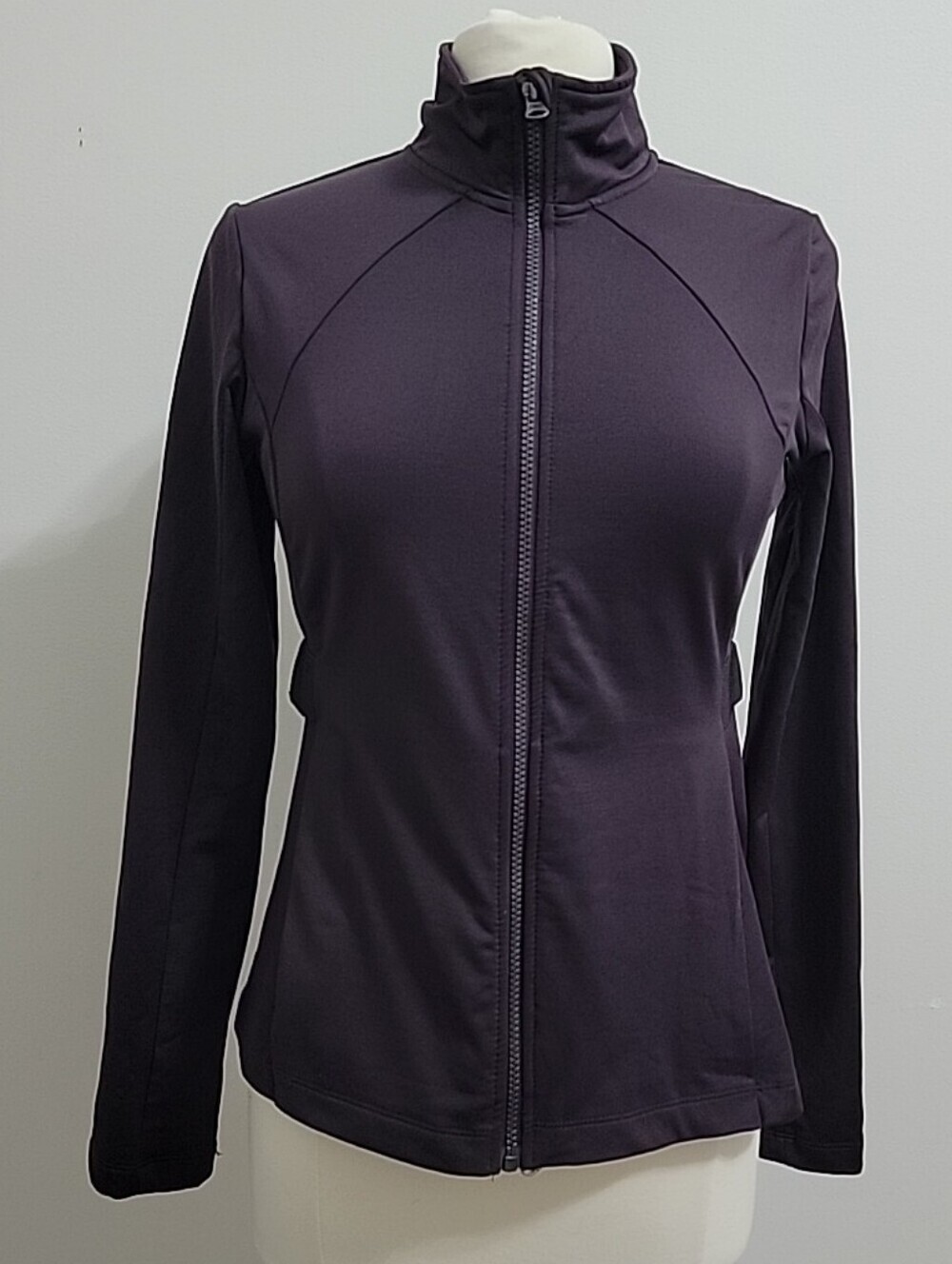 Mondetta Track Jacket Womens Medium Purple Full Zip Thumbholes Running Athletic